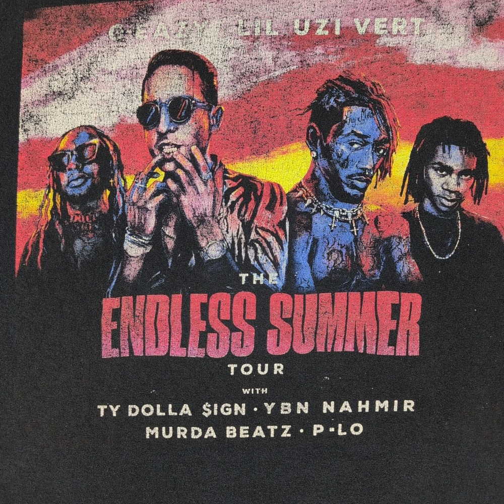 G-Eazy Lil Uzi Vert Endless Summer Tour 2018 T-Shirt Mens Fits Like Medium Black